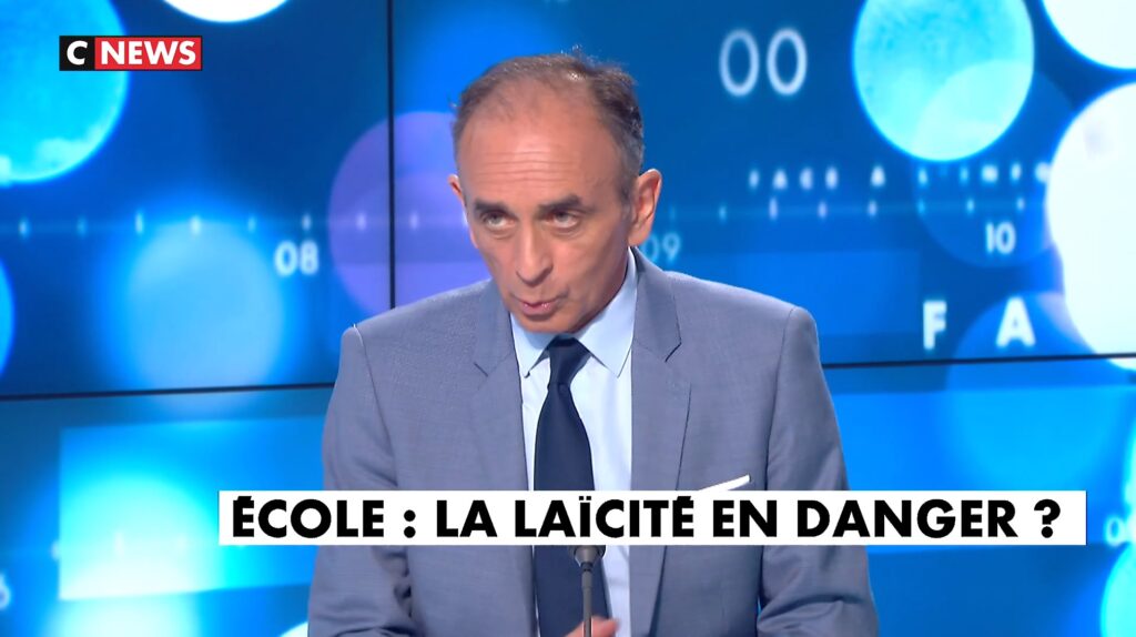 Eric Zemmour: la laïcité à l'école en danger ?