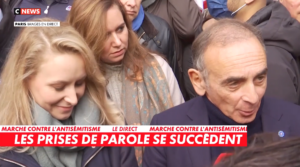Eric Zemmour et Marion Maréchal lors de la marche contre l'antisémitisme